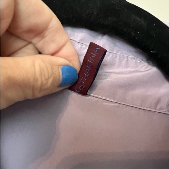 Katharina HOVMAN Oversized Taffeta Blouse Top Shirt Lilac Purple 12 L - Picture 4 of 9